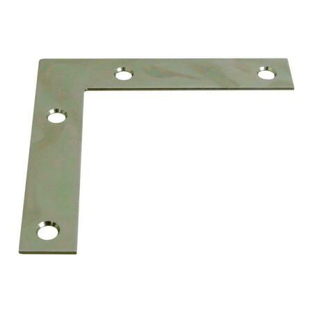 NATIONAL MFG SALES 4 x 0.75 in. Corner Steel Brace, Zinc Plated 5703673